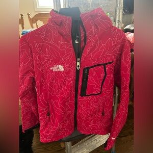 The North Face Kids' Red Floral Puffer Jacket